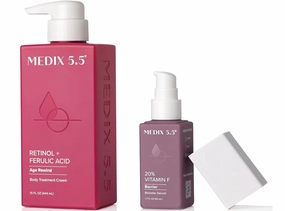 Medix 5.5 Retinol Anti Aging Body Cream   20% Vitamin F Booster Serum Set