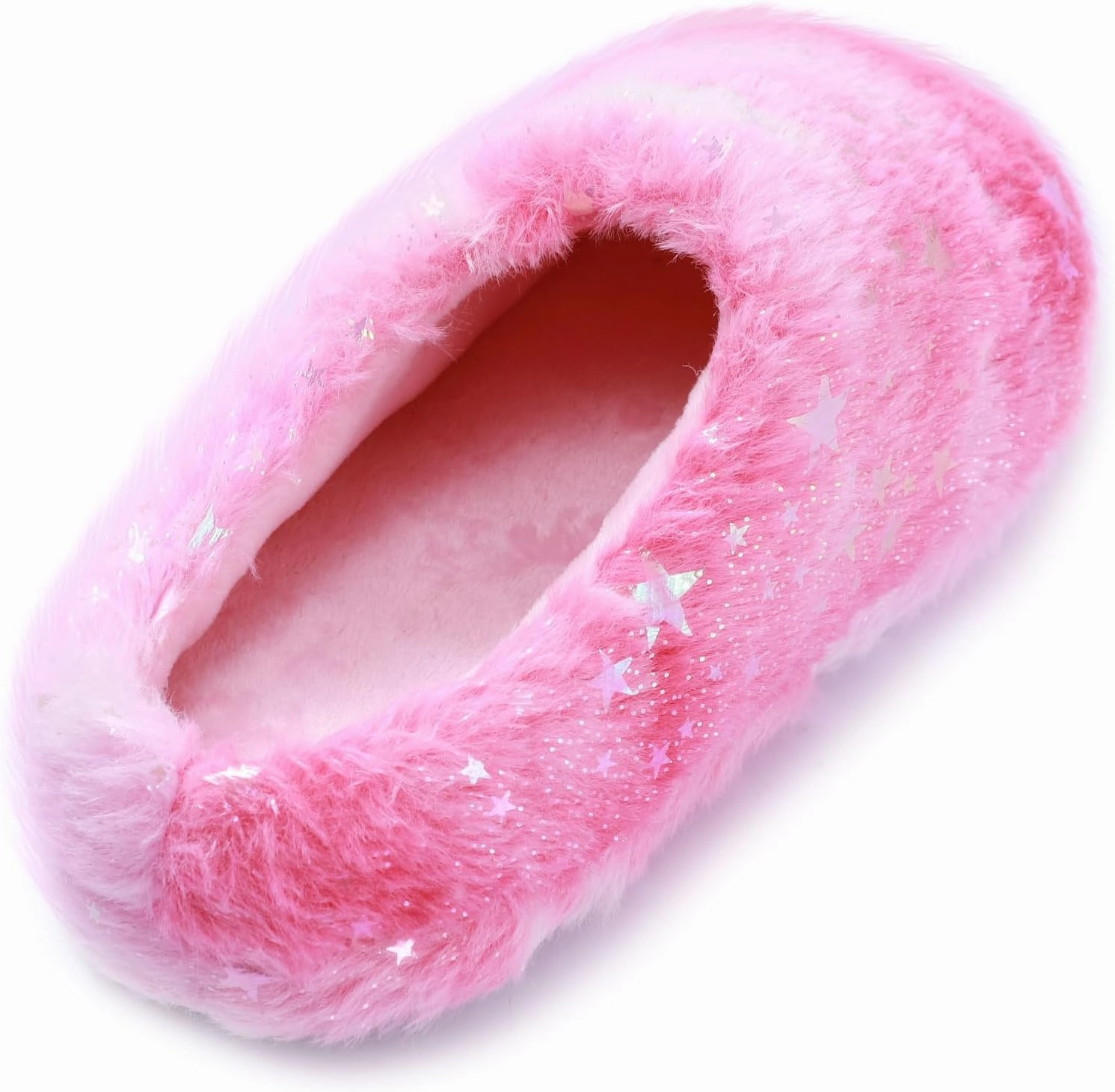 MEJORMEN Girls Fluffy House Slippers Cozy Plush Slip-on House Shoes Kids Warm Bedroom Slippers Memory Foam Slippers for Indoor Outdoor