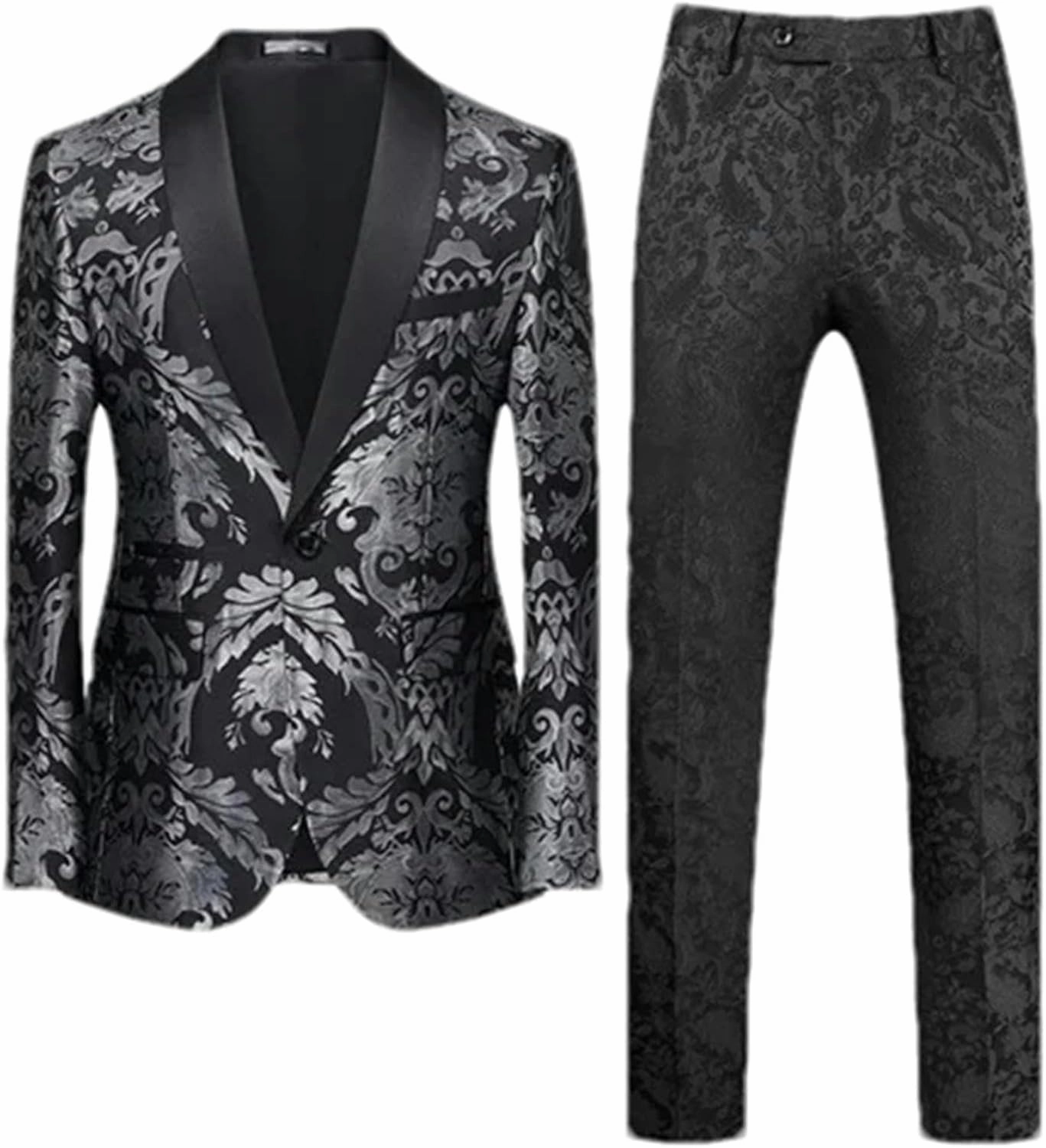 Men Singer Party Stage Suit 2 Piece Black/Blue/Red Men's Business Wedding Prom Party Dress Blazer Jacket and Pants