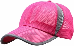 Men Women Sun Hat Quick-Dry Ventilation Baseball Cap (Rose)