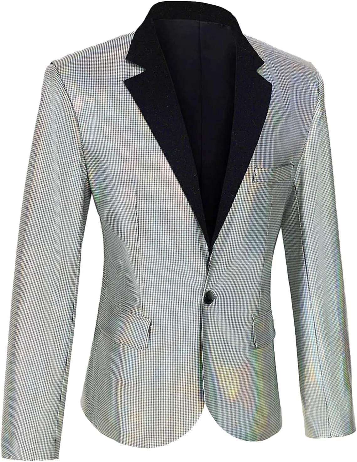 Men's 70s Disco Jacket Sequin Blazer Shiny Party Prom Outfit