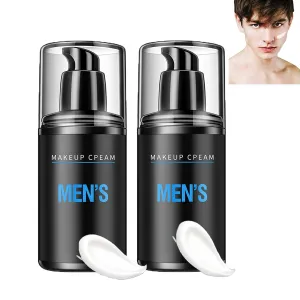 Men's Makeup Cream For Moisturizing & Spots Covering, Men's Makeup Cream, Light Naked Make Up Cream, Men's Moisturizing Concealer Isolation Cream, Men's Oil Control Makeup Cream (100g)