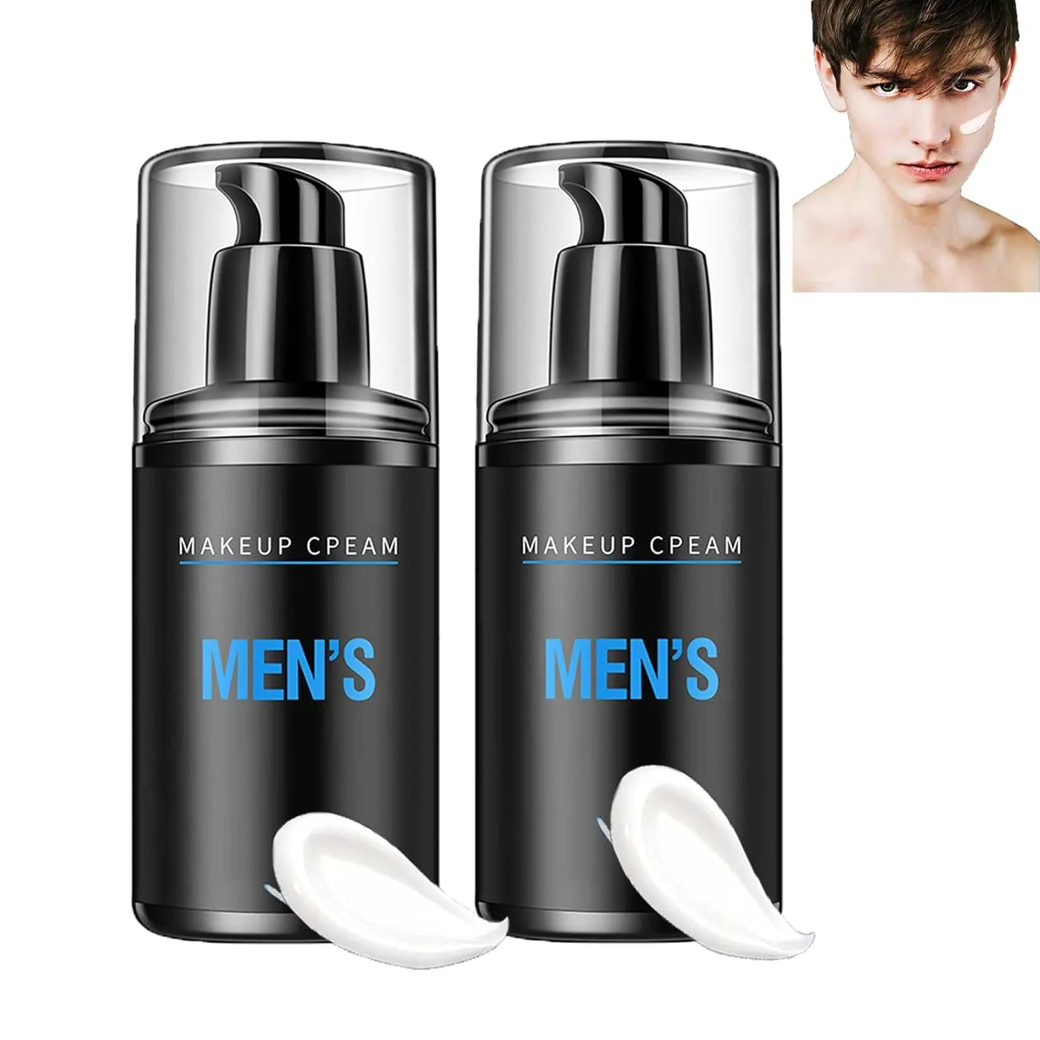 Men's Makeup Cream For Moisturizing & Spots Covering, Men's Makeup Cream, Light Naked Make Up Cream, Men's Moisturizing Concealer Isolation Cream, Men's Oil Control Makeup Cream (100g)