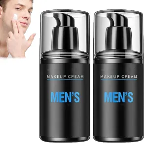 Men's Makeup Cream For Moisturizing & Spots Covering,Crema De Maquillaje Para Hombres Para Iluminar,Bare Face Cream For Men,Men's Tone-Up Lazy Cream,For All Skin Types (2PCS)
