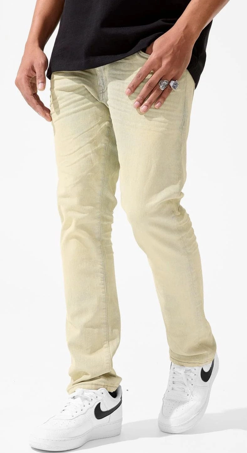 Mens Sean No Rips Champagne Jeans