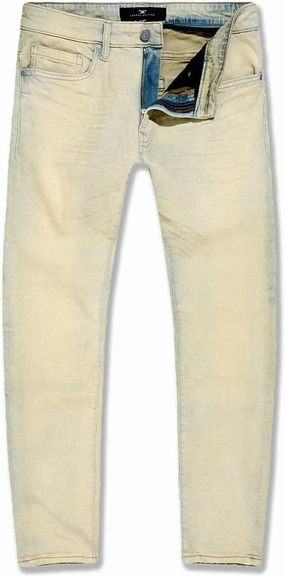 Mens Sean No Rips Champagne Jeans