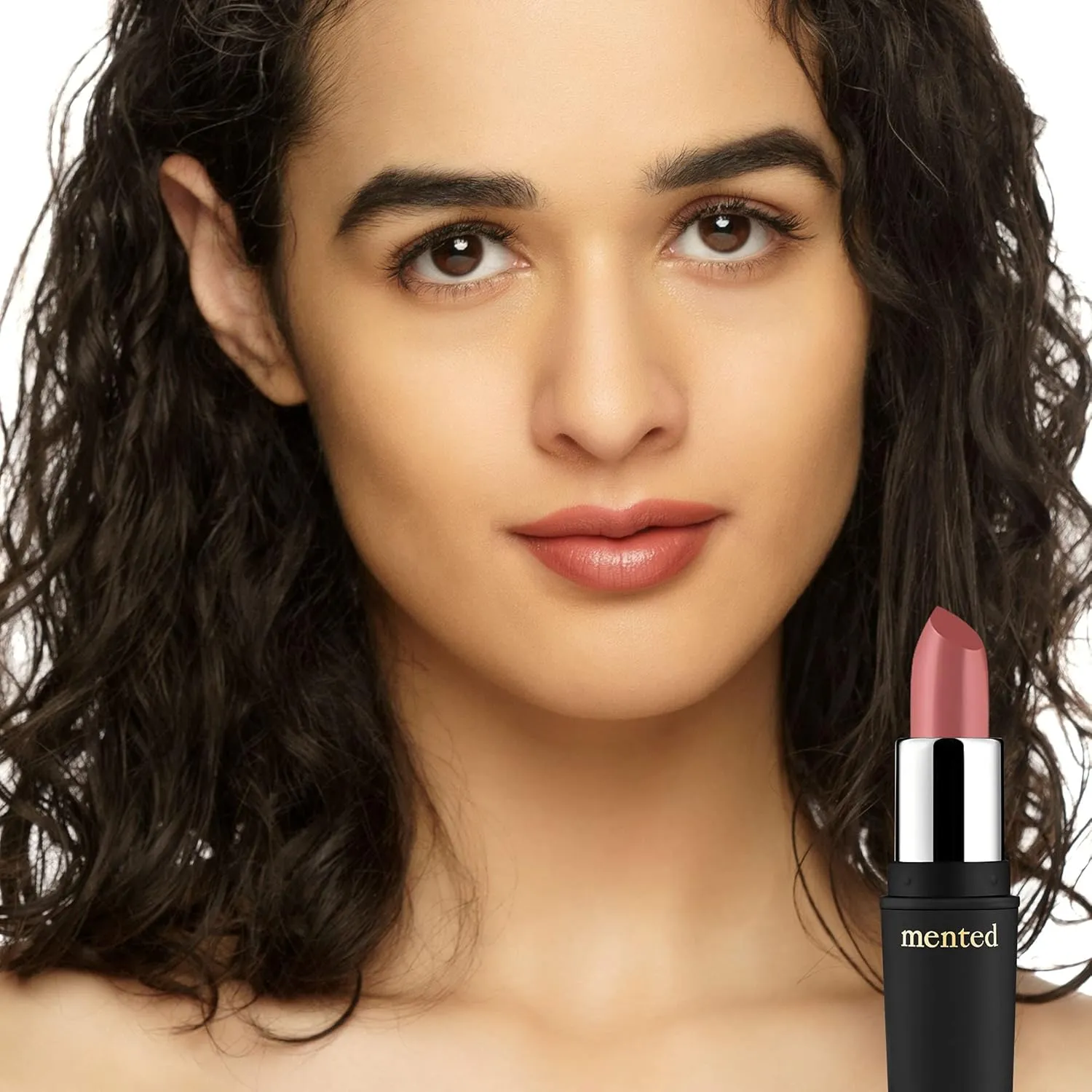 Mented Cosmetics Nude Lipstick for Women, Semi-Matte Long-Lasting Lip Stick, Moisturizing Vegan, Paraben & Cruelty-Free, Enhances All Complexions, Perfect for Everyday Makeup, Pretty in Pink