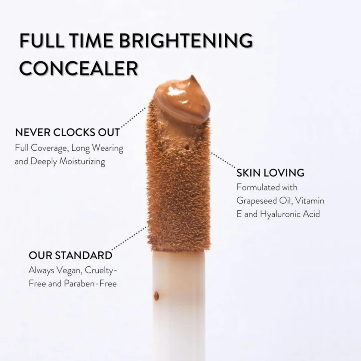 Mented Cosmetics Full-Time Eye Brightening Concealer for Women, Lightweight Full-Coverage Eye Makeup Concealer, Under Eyes Make Up Corrector, Blemishes & Contour, Happy Hour