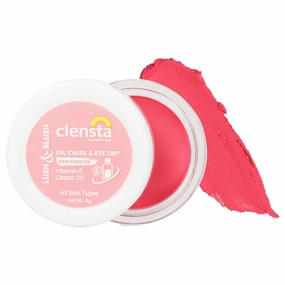 mericaa mall Lip Cheek Tint - Pink Forever, With Goodness Of Vitamin E & Castor Oil, Nourishes & Hydrates Dry Chapped Lips, Blush & Eyeshadow For Women & Girls|Matte Finish 5 G