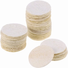 MERRYHAPY Makeup Facial Cleansing Tablets 50 Pcs Loofah Exfoliating Sponges for Deep Pore Cleaning