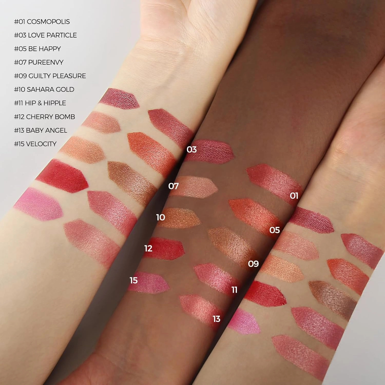 Metallic Glitter Pink Plum Brown Lipstick High Impact Lipcolor,Moisturizing Creamy Formula,Lipstick For Women,Smooth and Non-Sticky,Full-Coverage Lip Color (#C, 20g)