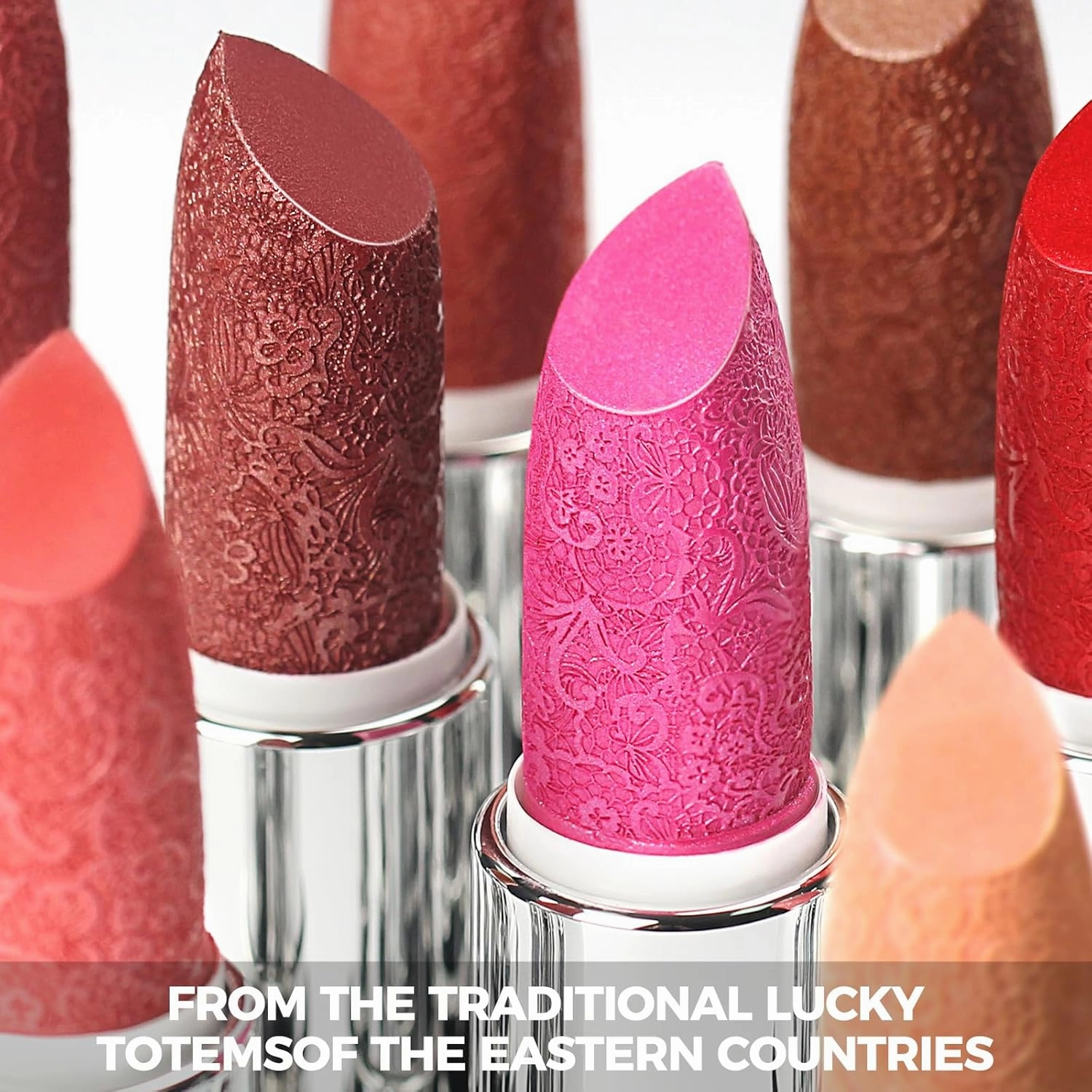 Metallic Glitter Pink Plum Brown Lipstick High Impact Lipcolor,Moisturizing Creamy Formula,Lipstick For Women,Smooth and Non-Sticky,Full-Coverage Lip Color (#C, 20g)