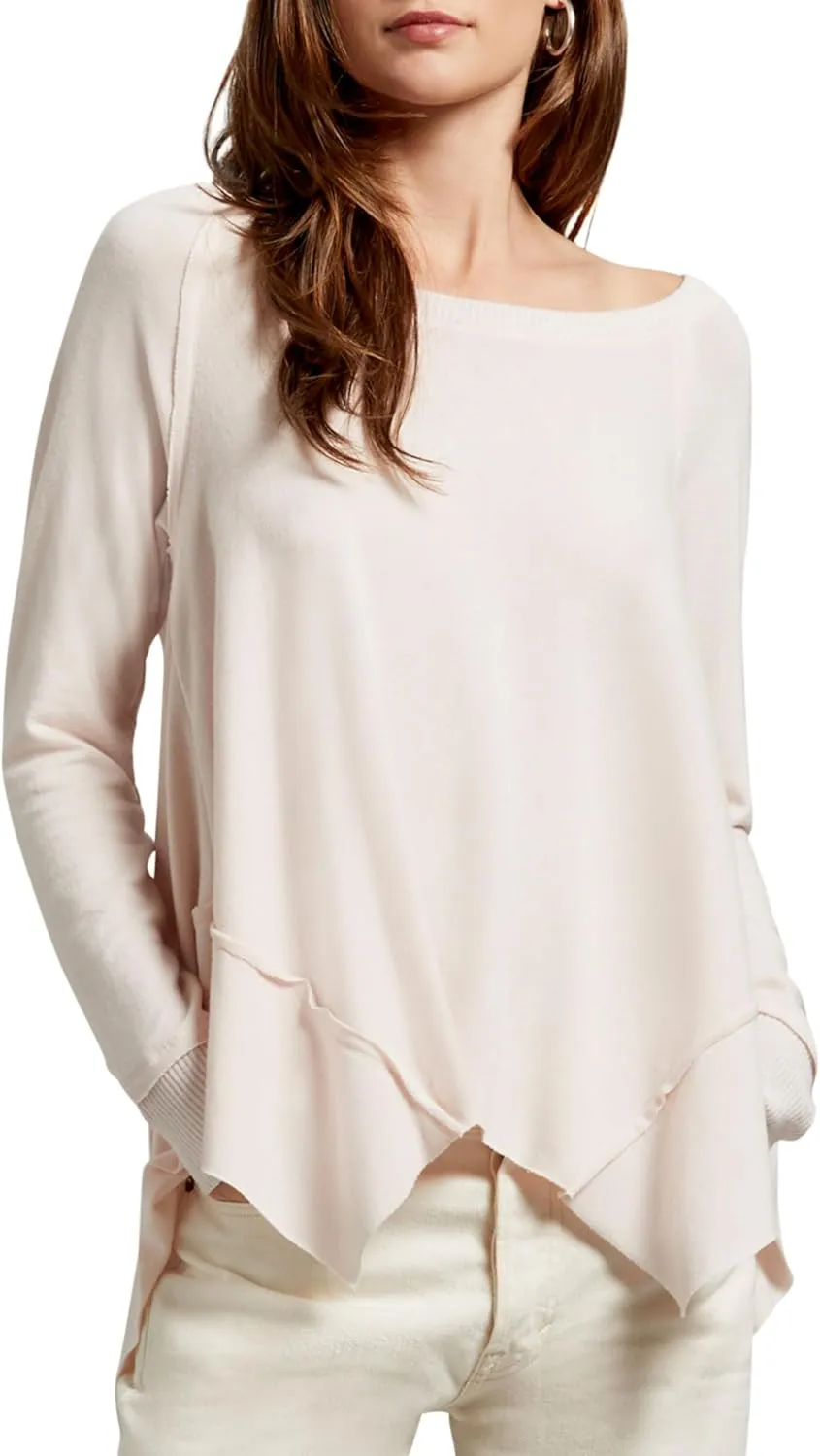 Michael Stars Women's Julie Draped Hem Top (Champagne, X-Small)