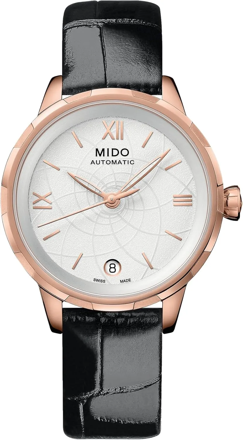 MIDO Rainflower - Swiss Automatic Watch for Women - White Dial - Case 34mm - M0432073601800