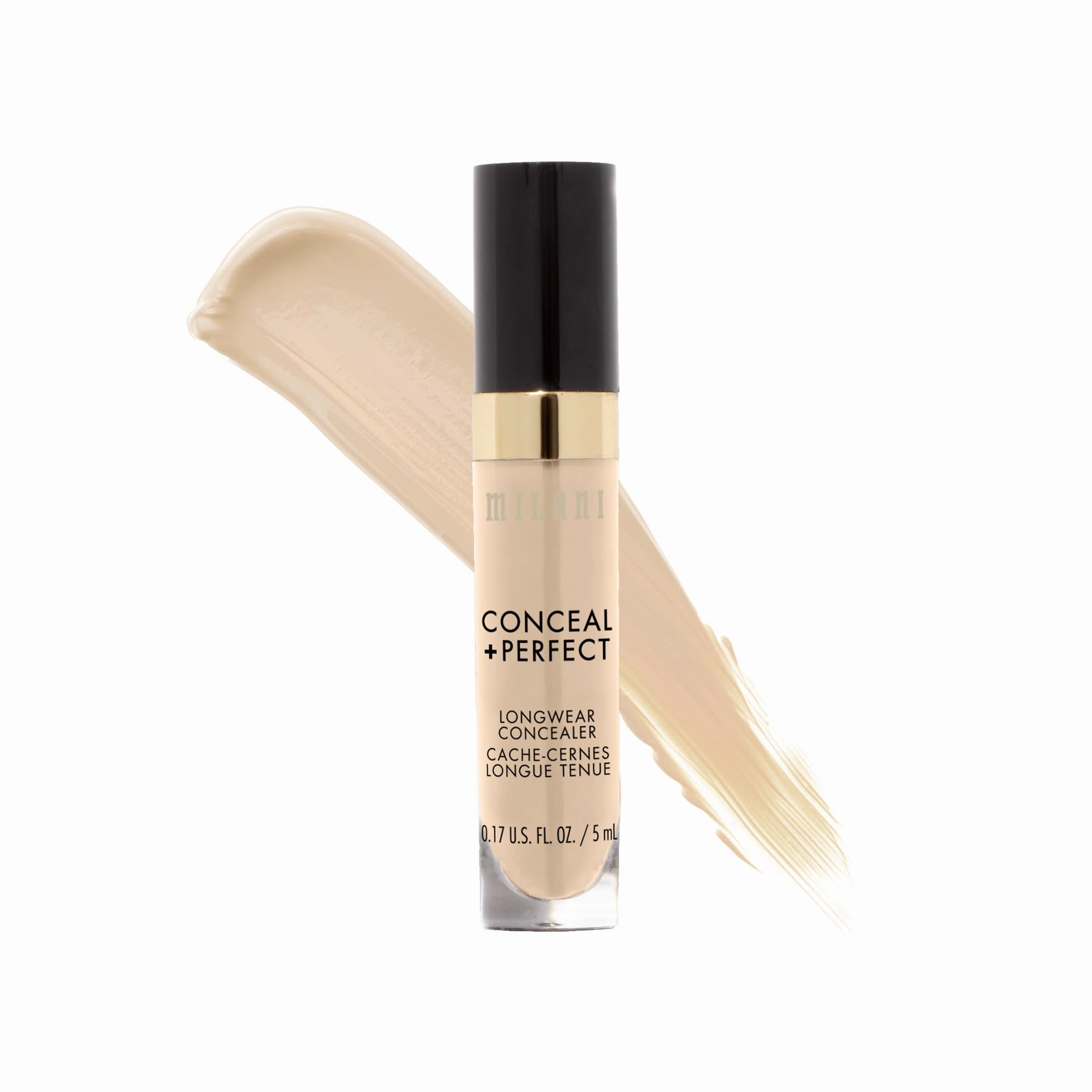 Milani Conceal   Perfect Longwear Concealer - Light Nude (0.17 Fl. Oz.) Vegan, Cruelty-Free Liquid Concealer - Cover Dark Circles, Blemishes & Skin Imperfections for Long-Lasting Wear