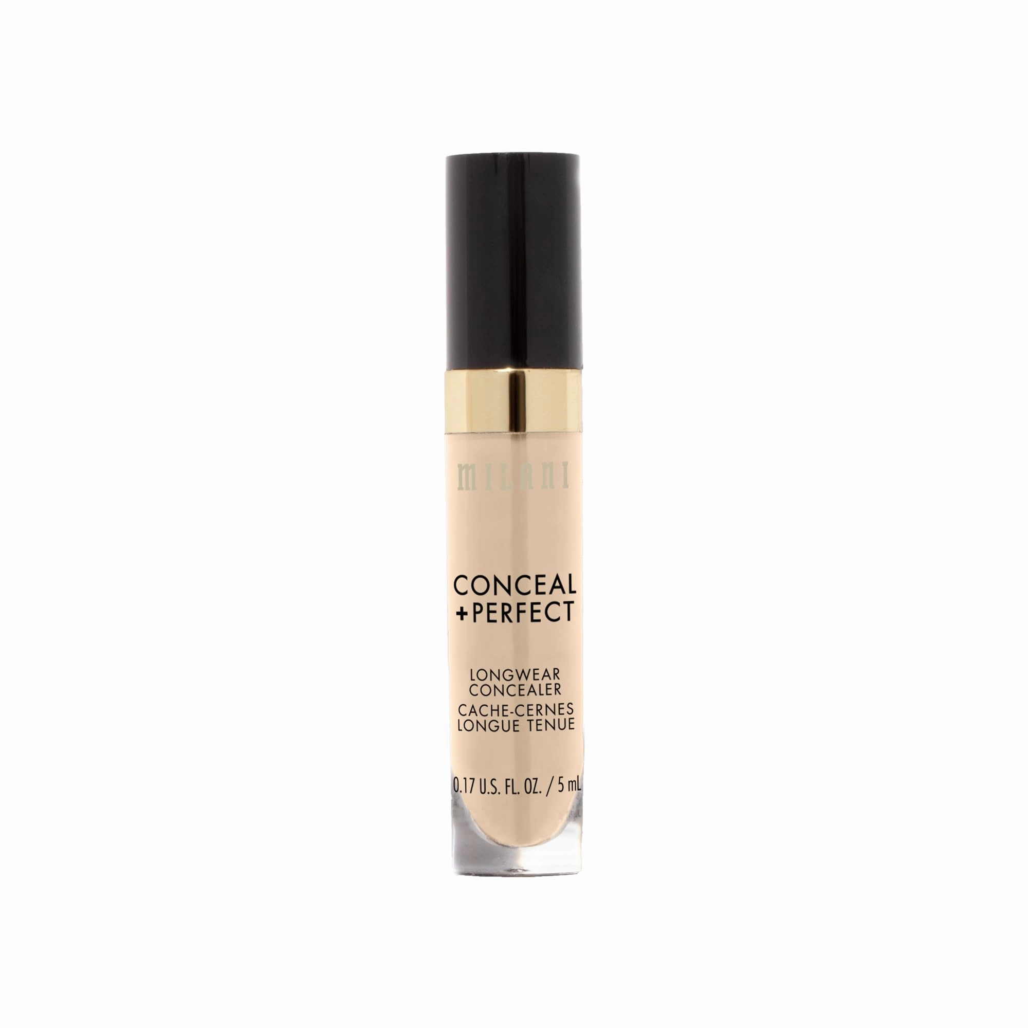 Milani Conceal   Perfect Longwear Concealer - Light Nude (0.17 Fl. Oz.) Vegan, Cruelty-Free Liquid Concealer - Cover Dark Circles, Blemishes & Skin Imperfections for Long-Lasting Wear