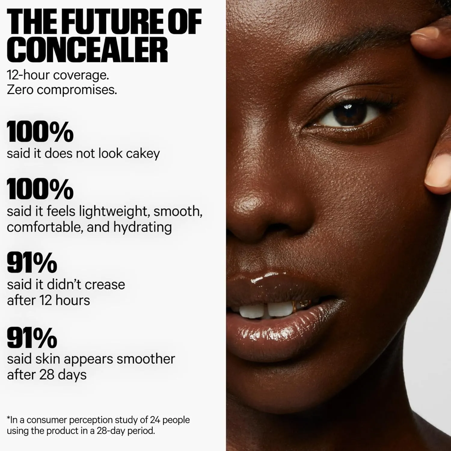 Milk Makeup Future Fluid All Over Cream Concealer - Medium-to-Full Coverage - Up to 12-Hour Wear - Crease-Proof Finish - Vegan, Cruelty Free