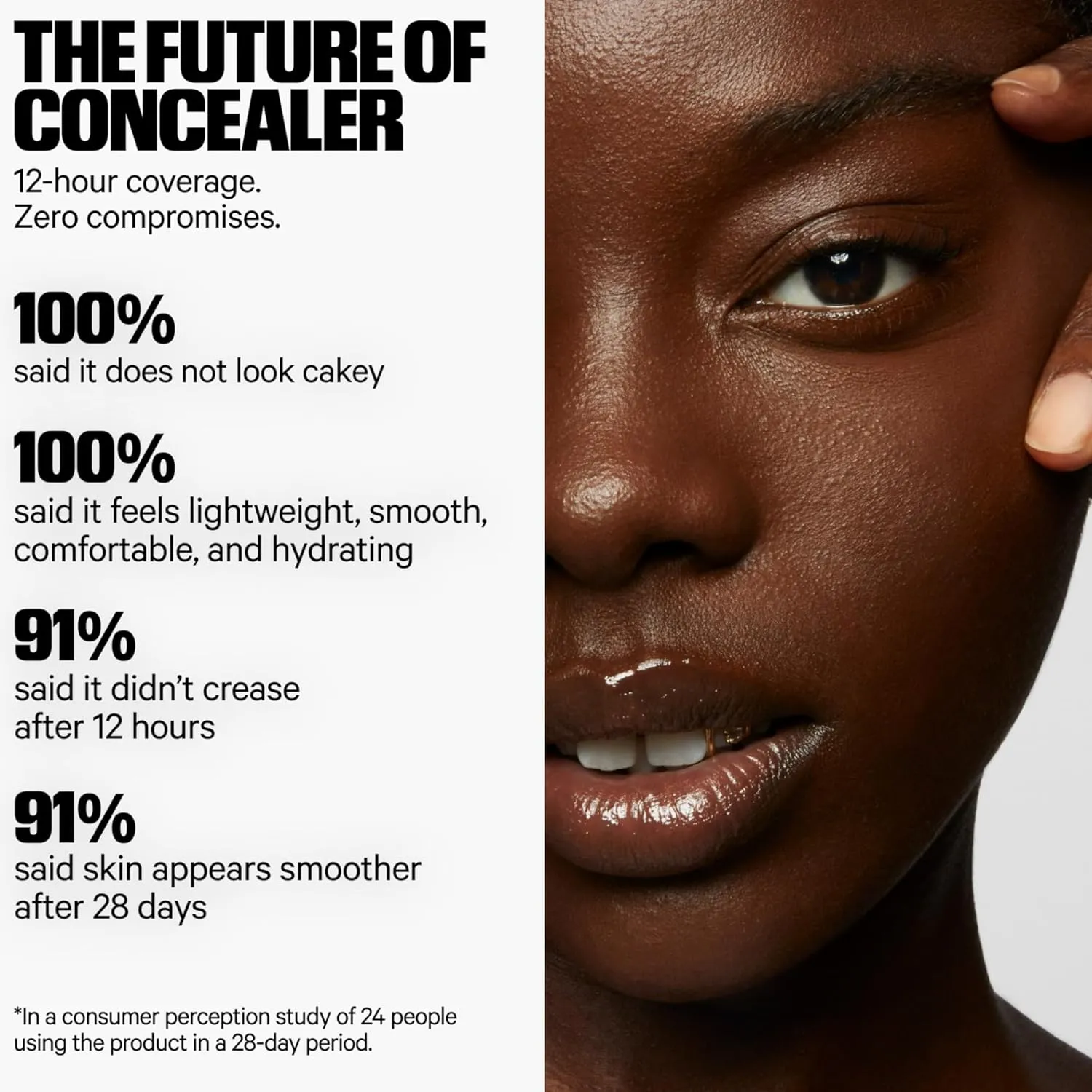 Milk Makeup Future Fluid All Over Cream Concealer - Medium-to-Full Coverage - Up to 12-Hour Wear - Crease-Proof Finish - Vegan, Cruelty Free