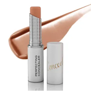 Mirabella Perfecting Longwear Cream Concealer Stick, Weightless & Versatile Hydrating Concealer Makeup Highlights, Contours, Soothes, Nourishes & Moisturizes Skin, Age-Defying Benefits, Medium/Dark IV