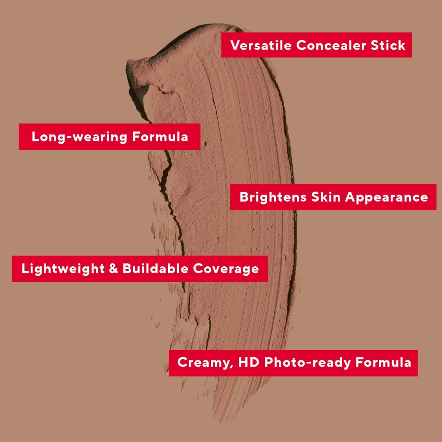 Mirabella Perfecting Longwear Cream Concealer Stick, Weightless & Versatile Hydrating Concealer Makeup Highlights, Contours, Soothes, Nourishes & Moisturizes Skin, Age-Defying Benefits, Medium/Dark IV