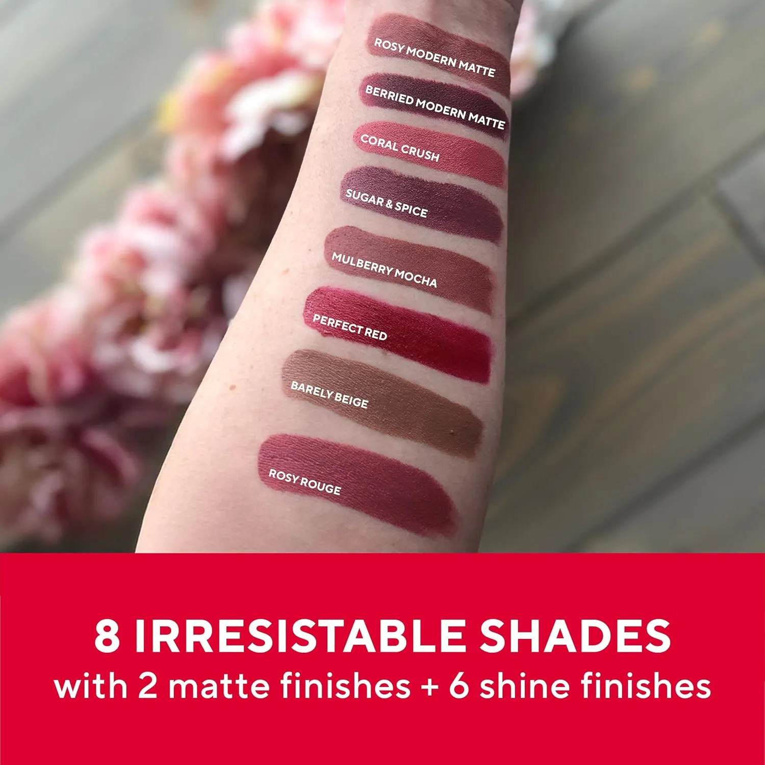 Mirabella Sealed with a Kiss Lipstick for Women - Smudge Proof Lip Stick, Long Lasting Satin Lipstick with No Bleed Hydrating Formula - Lanolin & Vitamin E Infused (Mulberry Mocha)