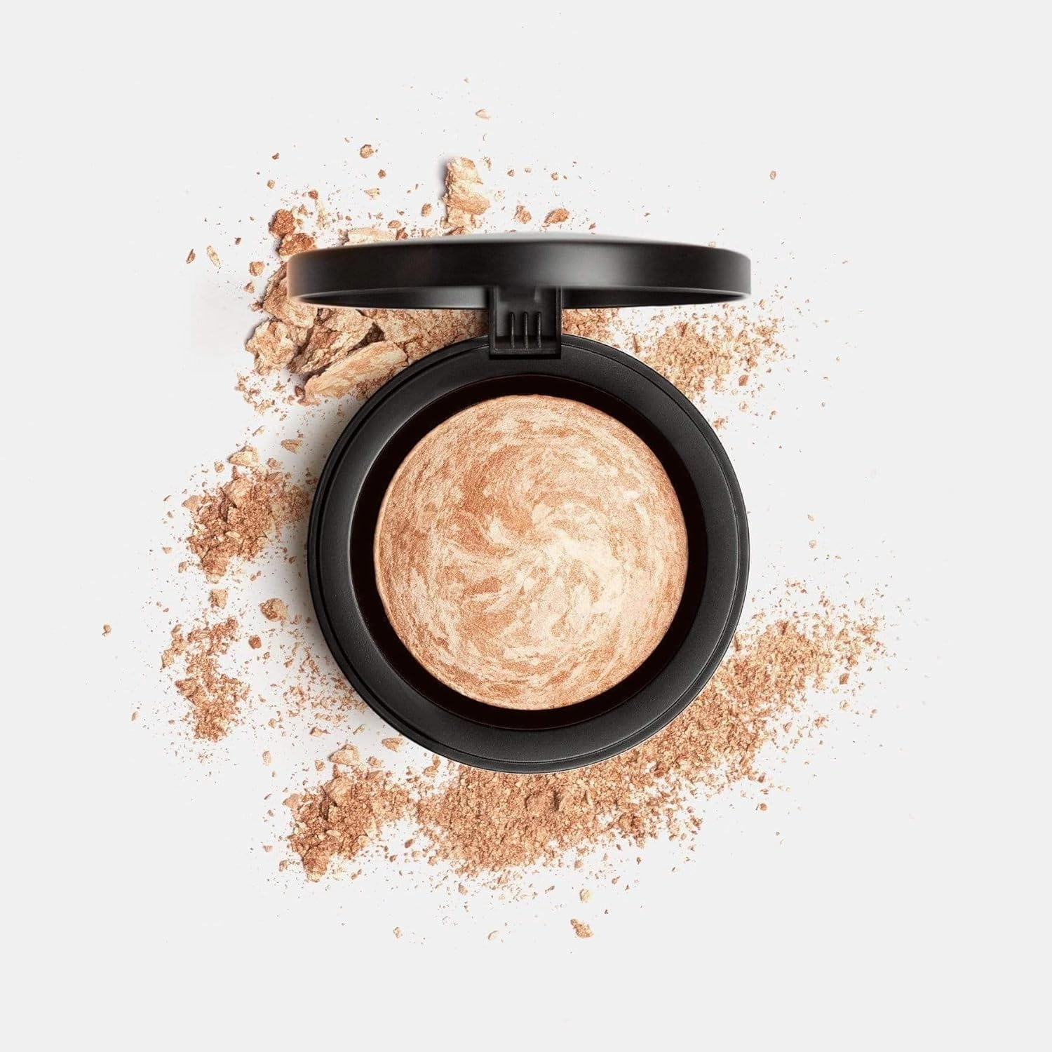 Mirenesse Marble Mineral Blush Face Powder, Baked Mineral Powder Blush & Highlighter, Natural Glow Finish, Soft Velvet Texture, Vegan & Toxin Free, 3 Makarena Mink