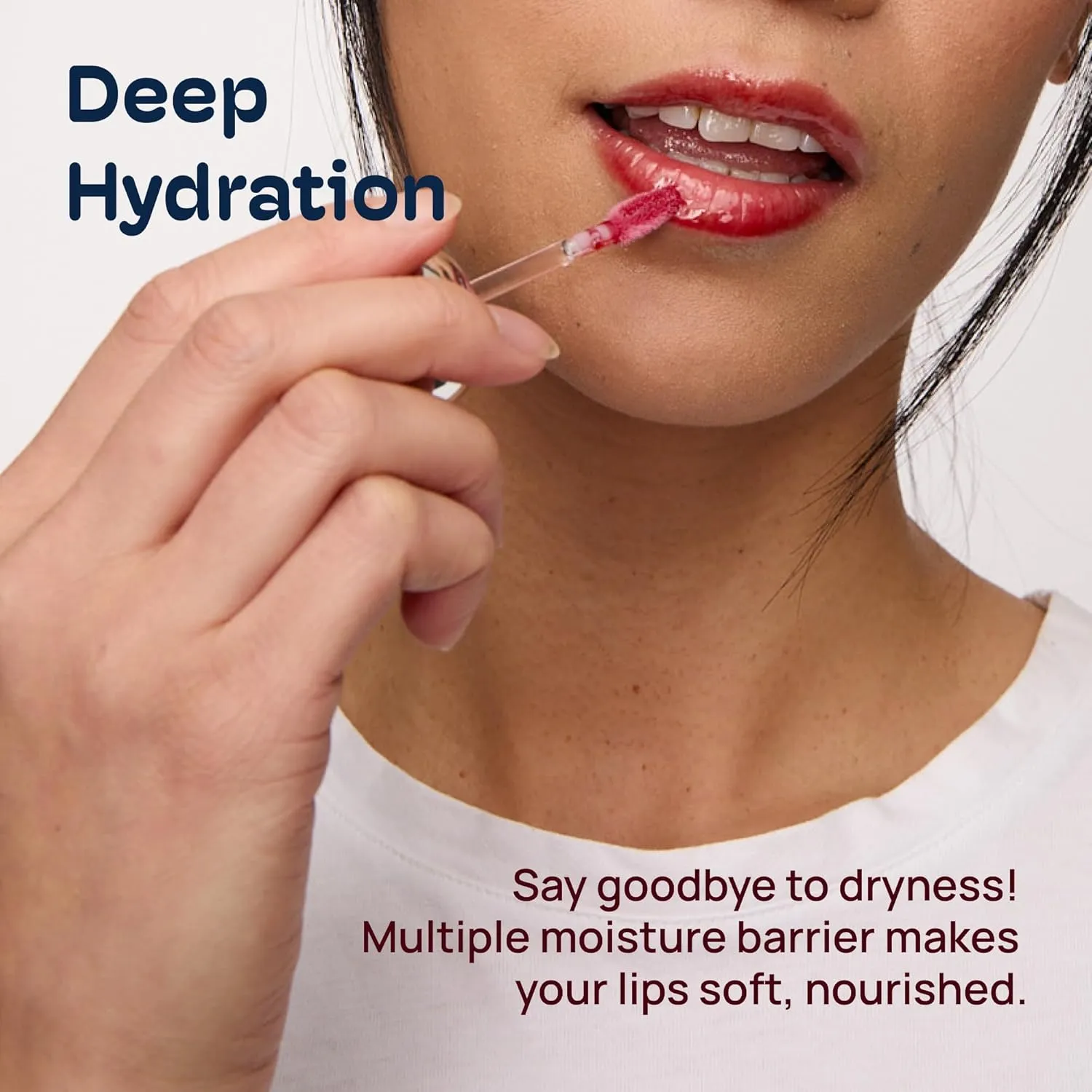 MIXIK Glossy Lip Serum, Ultra-Hydrating Lip Gloss with Blue Agave, Olive & Avocado Oils for Soft and Smooth Lips, Long Lasting Moisture without the Sticky Feel (Wild Raspberry)