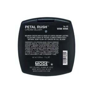 MODE Pink Mauve Cream Blush, Petal Rush Revitalizing Natural Creamy Blusher WINK WINK Moisturizing Dewy Cheek Color, Long Lasting Nourishing Skincare, Full Size Mirrored Compact, Made in NY USA