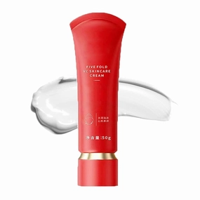 Moisturizing Brightening Concealer, Five VC Skin Cream, Oil Control, Long-lasting Waterproof, Vitamin C Brightening Makeup, Long-lasting Moisturizing, Suitable for All Skin Types