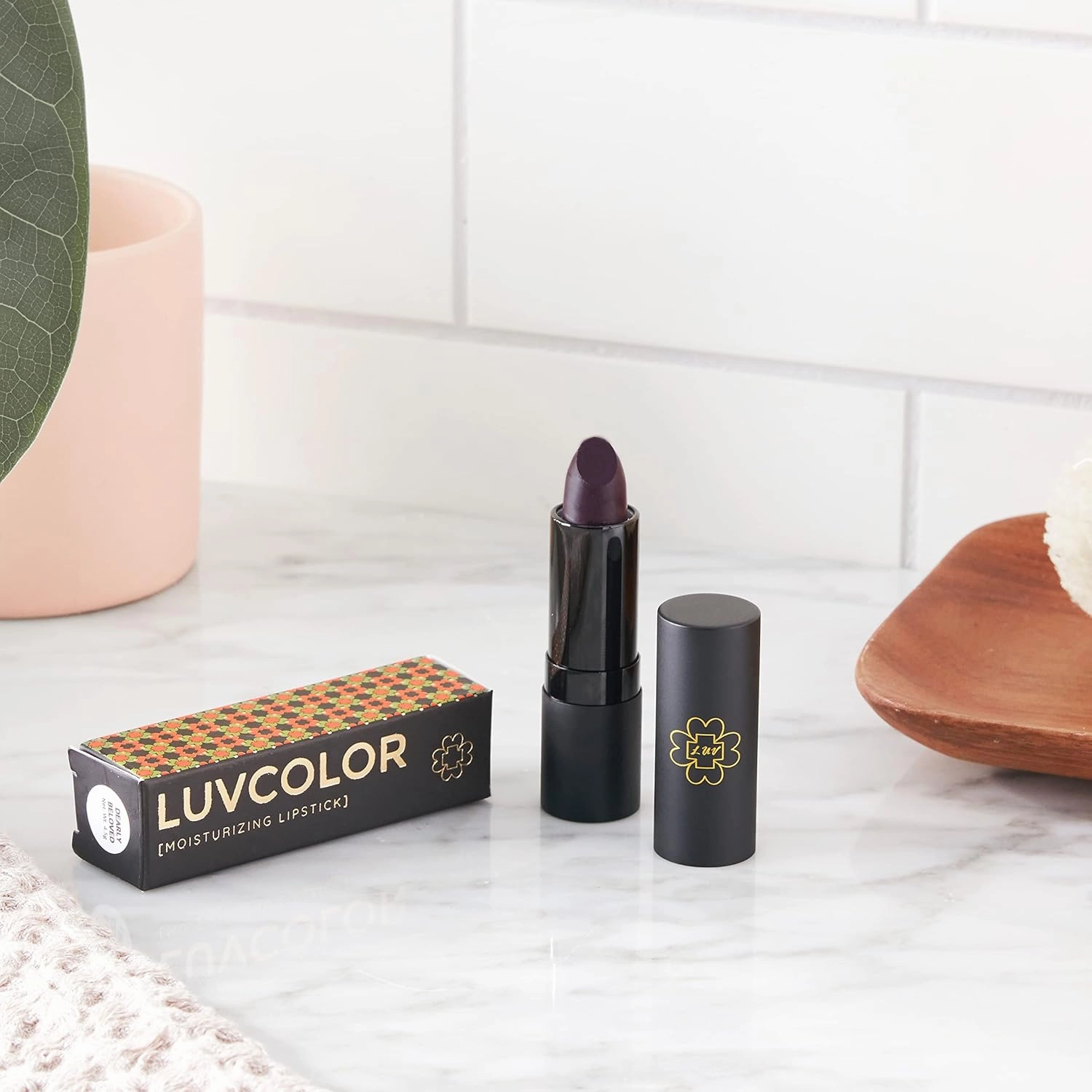 Moisturizing lipstick for women 4.5g Highly Pigmented made with botanical ingredients Organic Lipstick Gluten Free Dye Free and Paraben Free | Deep Purple-Dearly Beloved