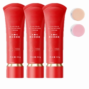 Moisturizing 𝐁𝐫𝐢𝐠𝐡𝐭𝐞𝐧ing Tone-up Concealer Cream, Corrector Tone-Up, Five Fold VC Skincare Cream (3PCS)