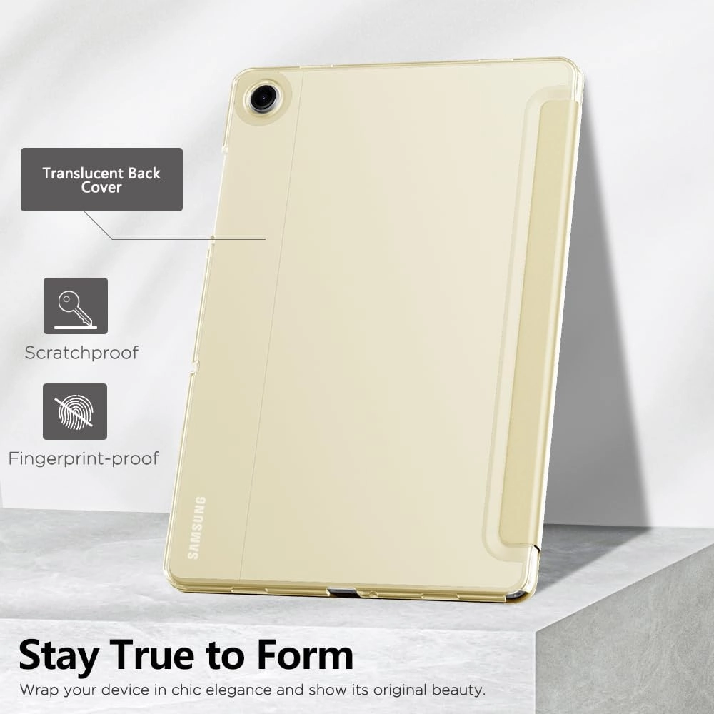 MoKo Case for Galaxy Tab A9 /A9 Plus 11 inch 2023, Slim Stand Protective Smart Cover with Hard PC Translucent Back Shell for Tab A9 Plus Tablet (SM-X210/X216/X218), Auto Wake/Sleep, Champagne Gold
