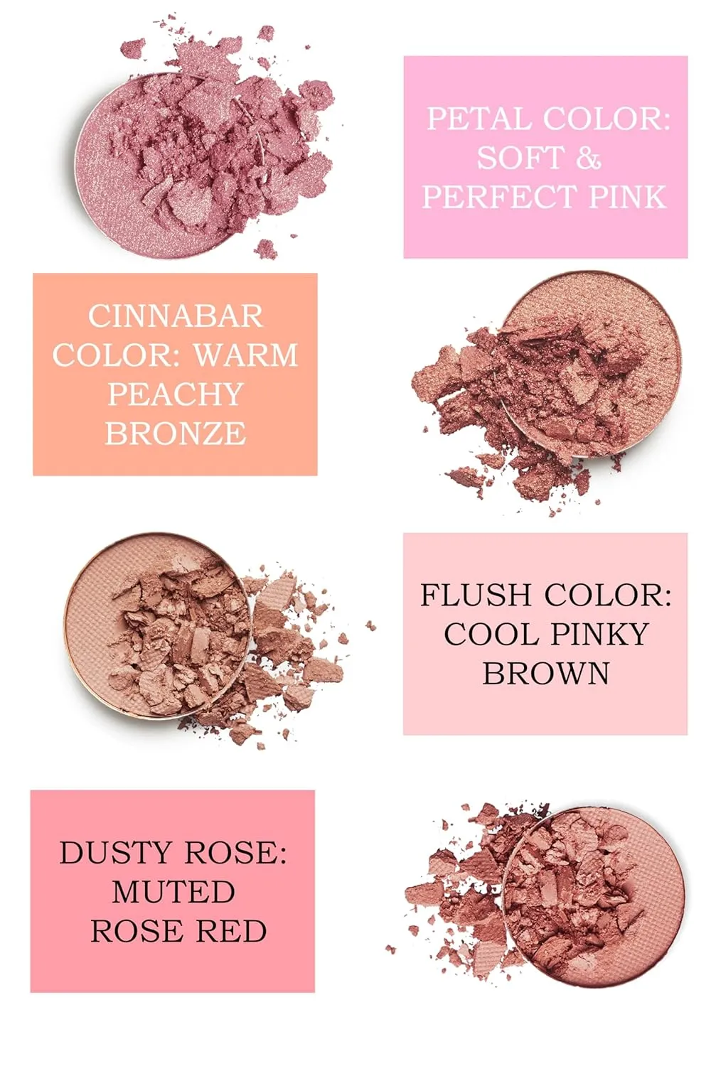 Mom's Secret 100% Natural Blush, Organic, Vegan, Gluten Free, Natural Pressed Blush, Cruelty Free, Made in the USA, 0.18 oz (Dusty Rose)