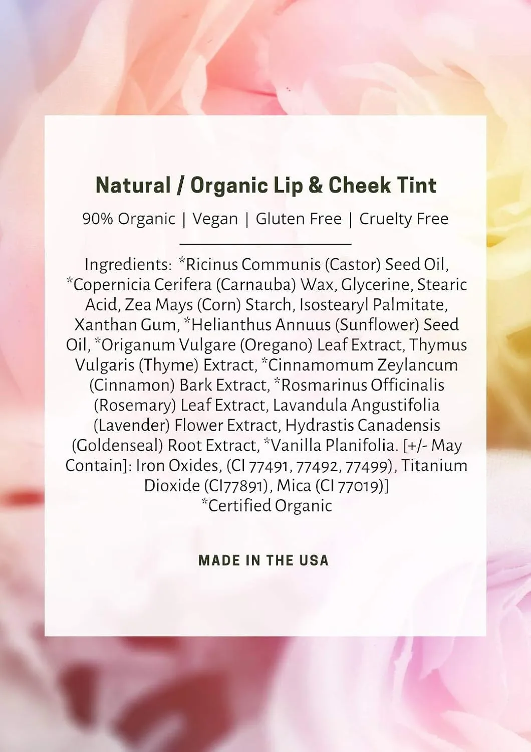 Mom's Secret Natural Organic Cream Blush Stick Cheek Tint, 100% Natural, Vegan, Gluten Free, Cruelty Free, Made in the USA, 0.18 oz. (Sienna)