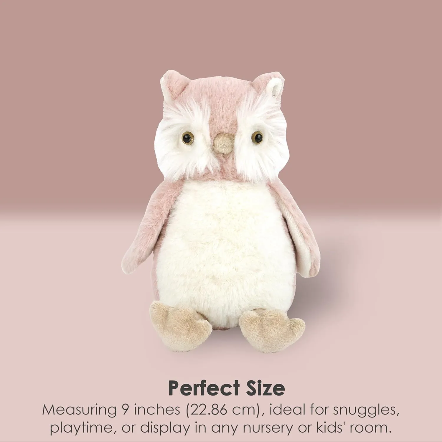 MON AMI Ava The Owl Stuffed Animal – 9”, Soft & Cuddly, Owl Plush Toy, Use as Toy/Nursery Room Décor, for Kids of All Ages