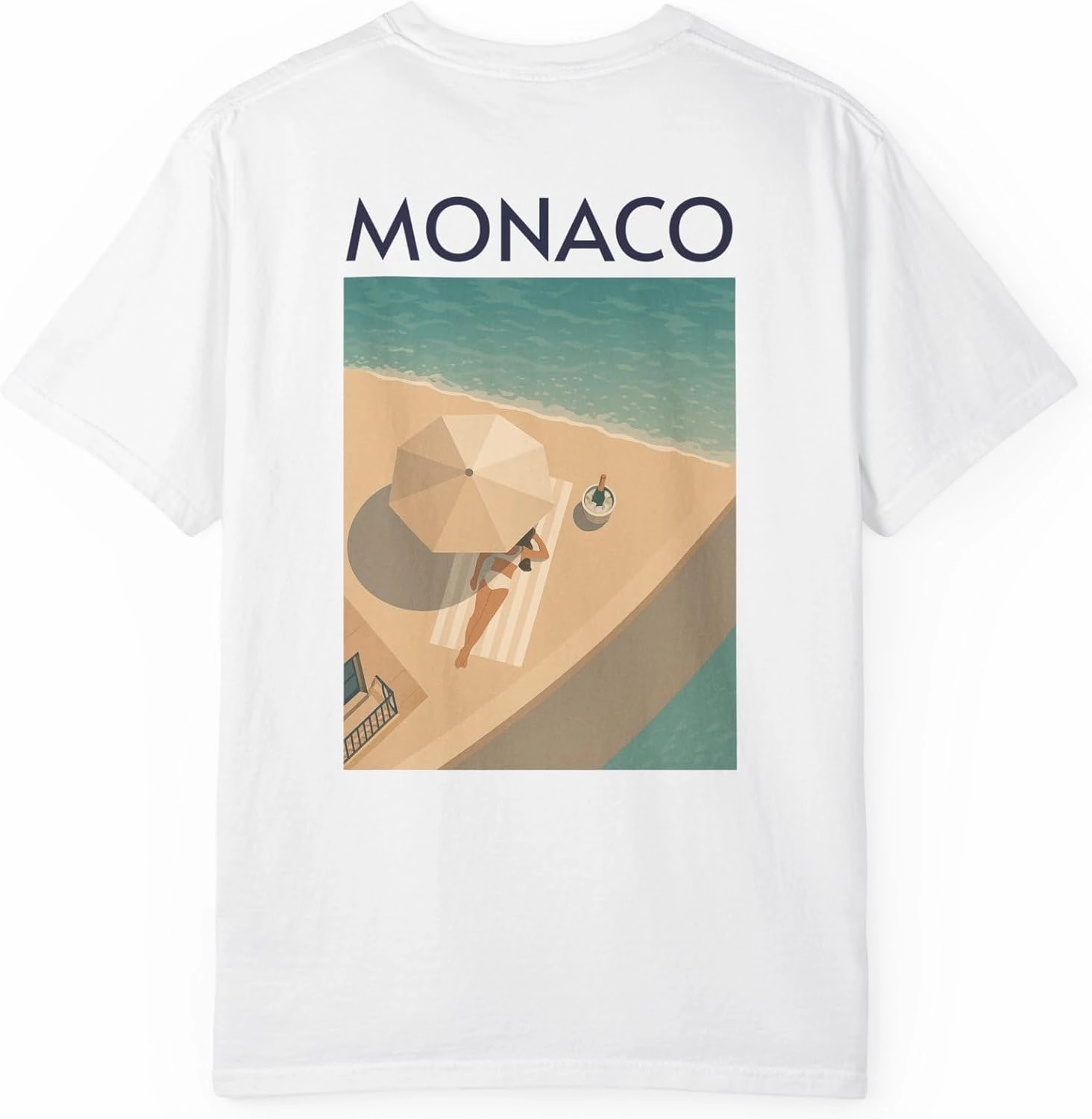 Monaco Sun, Silk & Speed Grand Prix Tee – Where Racing Meets Riviera Glamour | Elegant Coastal-Inspired Design