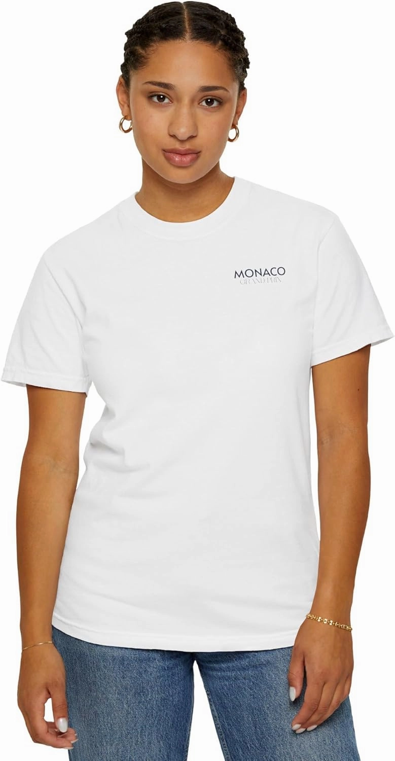 Monaco Sun, Silk & Speed Grand Prix Tee – Where Racing Meets Riviera Glamour | Elegant Coastal-Inspired Design