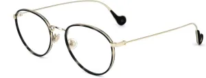 Moncler ML5110 Shiny Gold Black 51/20/145 unisex Eyewear Frame