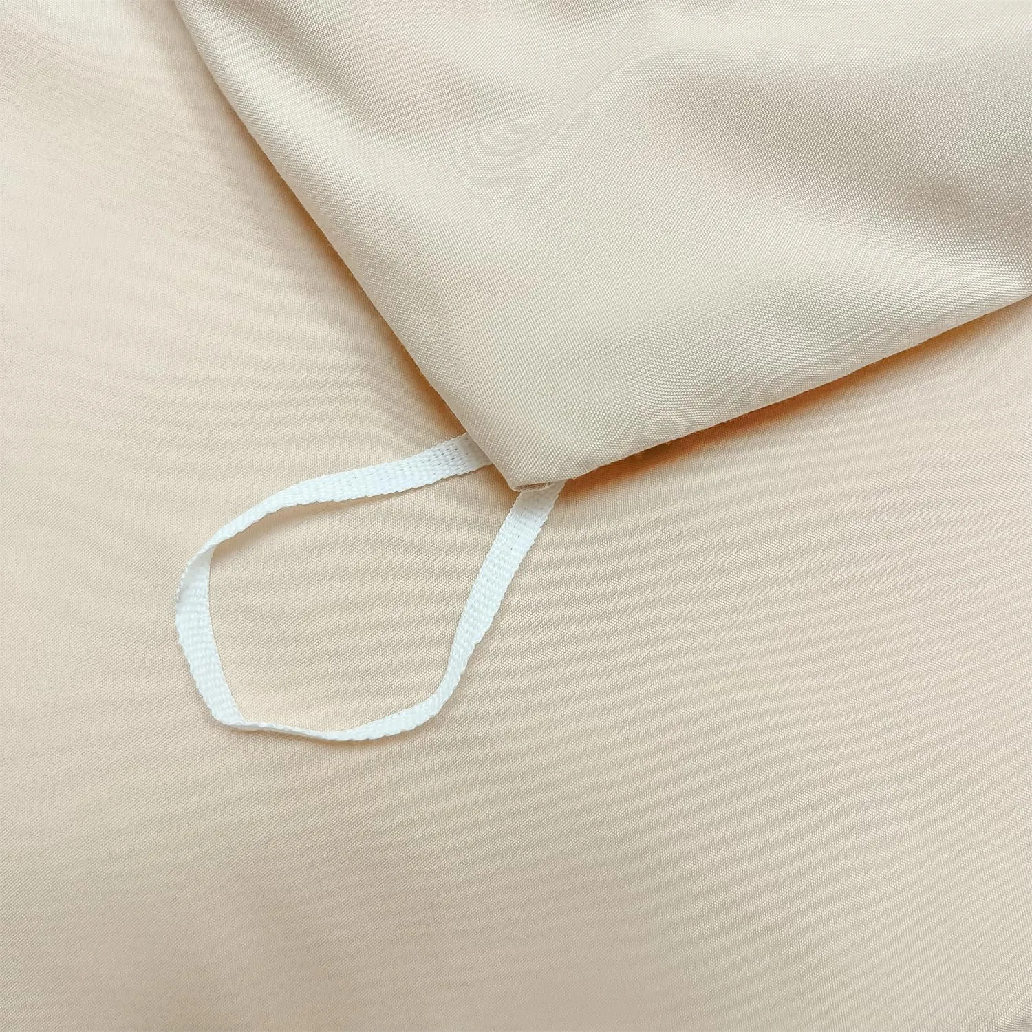 MOOWOO Girls Bedding,Waterfall Ruffle Duvet Cover -Twin 2 Piece Shabby Chic Bedding Solid Color Soft and Breathable with Zipper Closure,Corner Ties,Aesthetic Bedding, Champagne