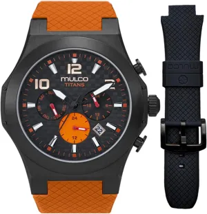 MULCO Titans Watches for Men & Women – Stainless Steel Quartz Watch with Minimalist Analog Display, Mother of Pearl & Crystal Accents, 100m Waterproof   Free Silicone Wristband (Color May Vary)