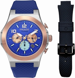 MULCO Titans Watches for Men & Women – Stainless Steel Quartz Watch with Minimalist Analog Display, Mother of Pearl & Crystal Accents, 100m Water Resistant   Free Silicone Wristband (Color May Vary)