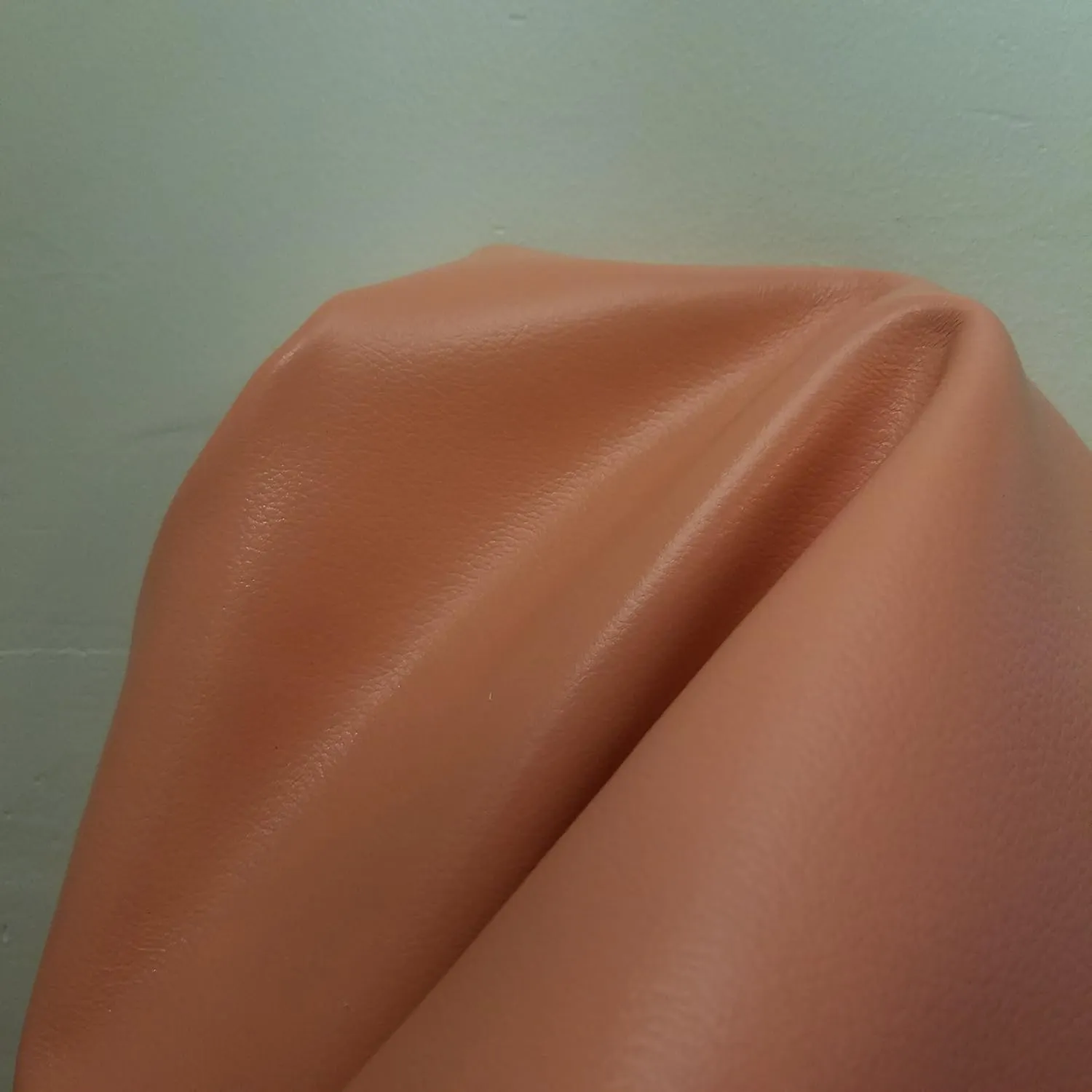 NAT Leathers™ Pink semi Shiny Nappa 2.5-3.0 Upholstery Craft, Shoe, Bookbinding Handbag Cowhide Genuine Cow Leather Hide Skin 14-16 sq.ft.