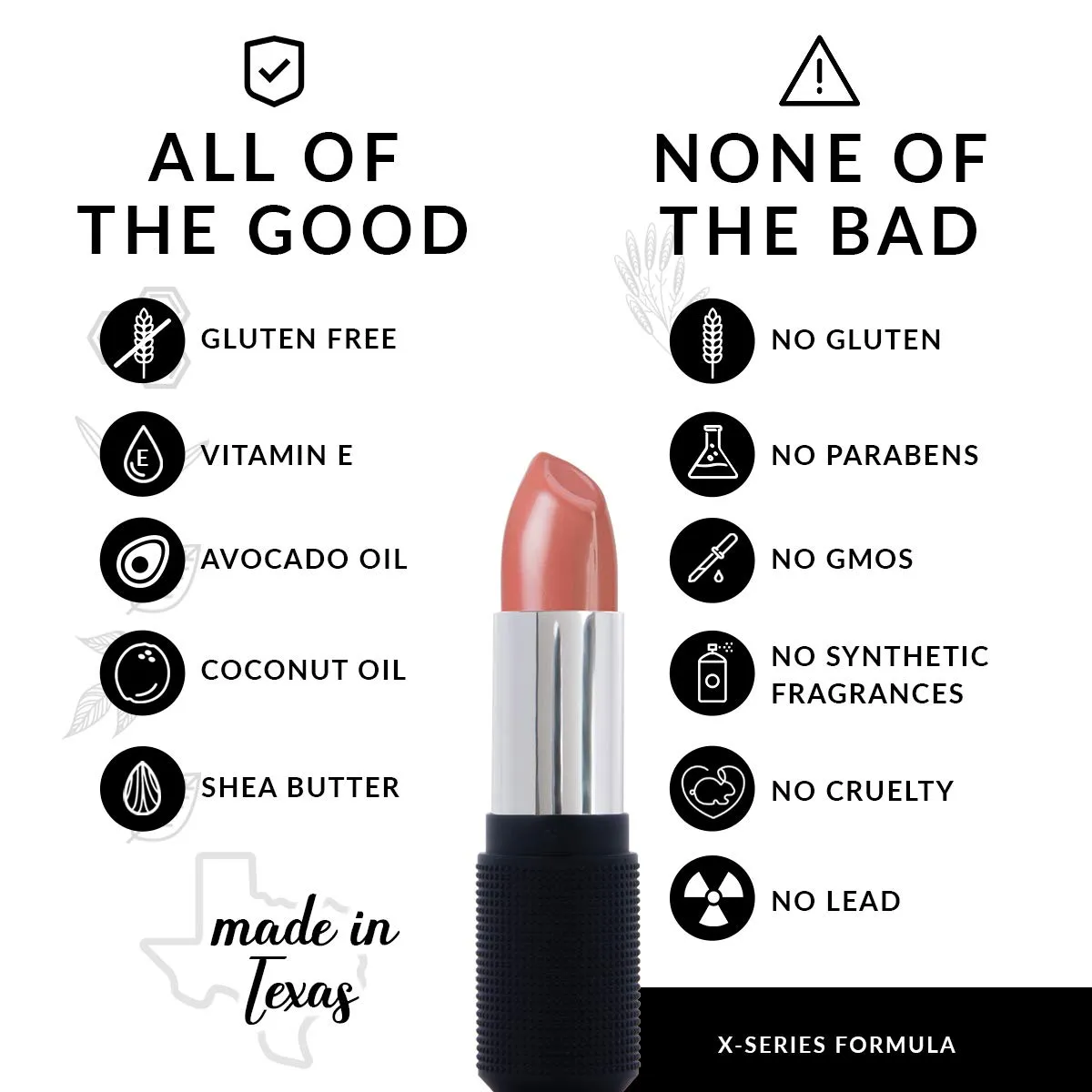 Naughty Full Body Lipstick for Women - Vegan Gluten Free Organic Lipstick - Creamy Lip Color, Nourishing Lip Makeup w Vitamin E - TAN NUDE LIPSTICK SHADE