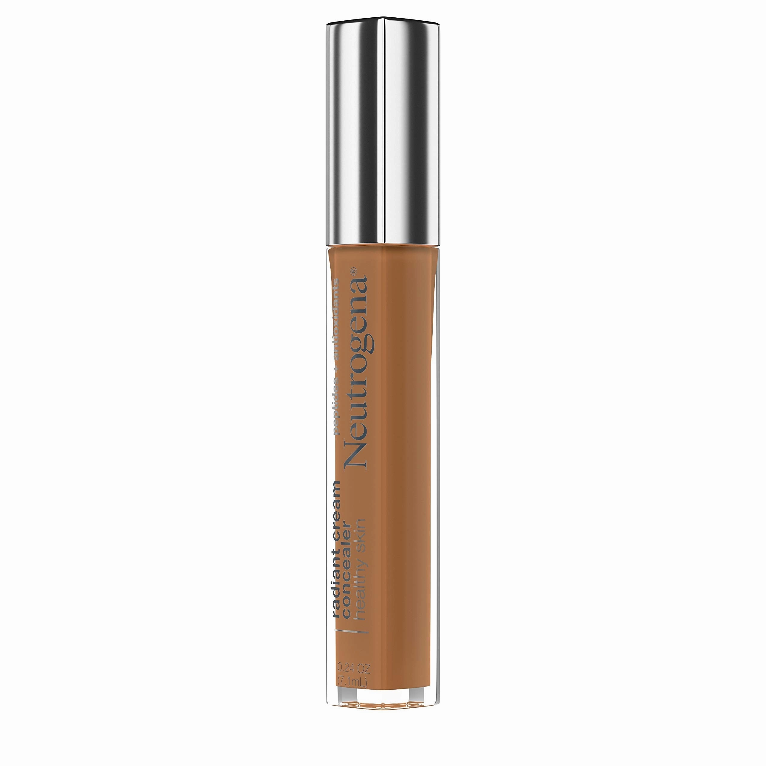 Neutrogena Healthy Skin Radiant Brightening Cream Concealer with Peptides & Vitamin E Antioxidant,Lightweight ing Concealer Cream,Non-Comedogenic,Pecan Medium/Deep 02 with warm undertones,0.24 oz