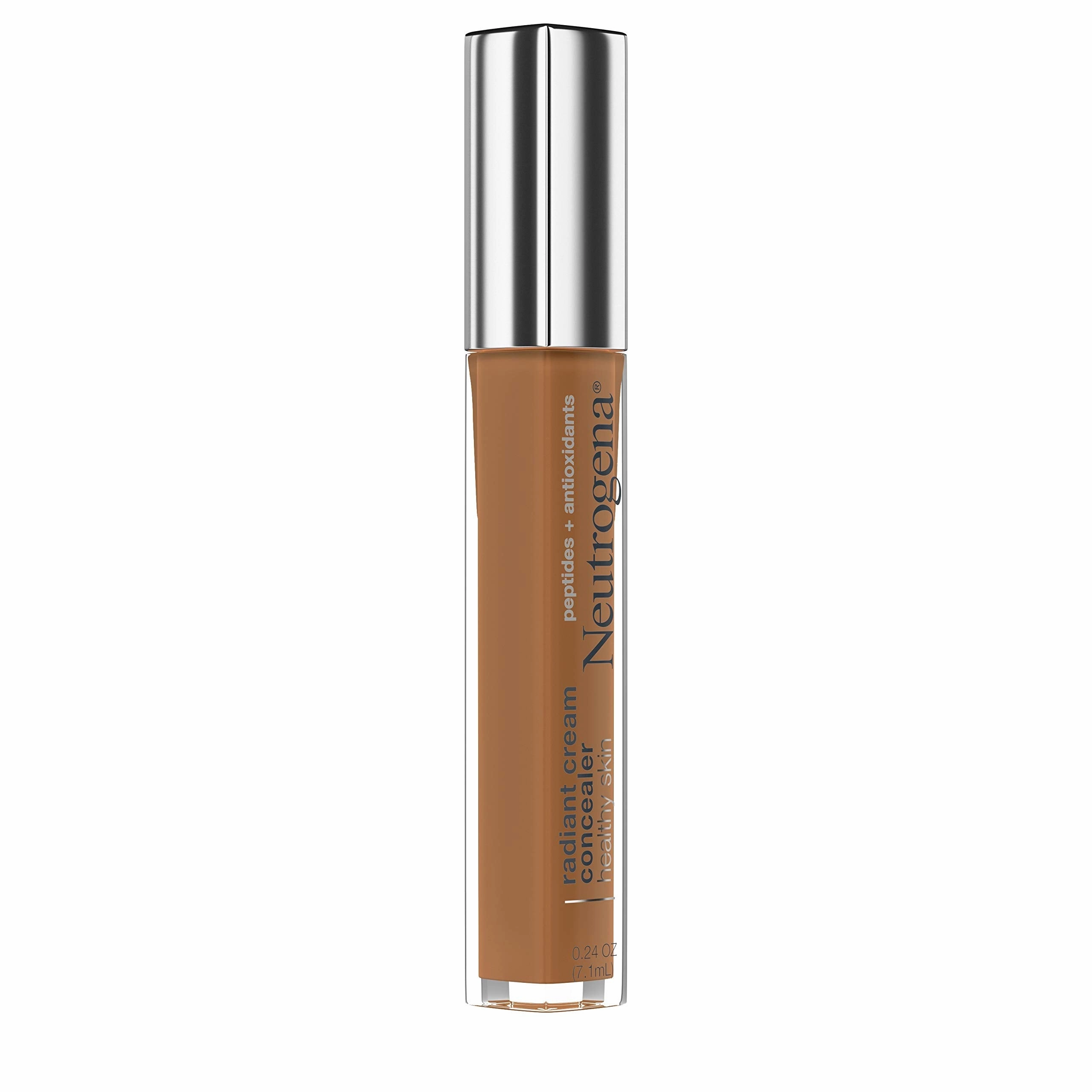Neutrogena Healthy Skin Radiant Brightening Cream Concealer with Peptides & Vitamin E Antioxidant,Lightweight ing Concealer Cream,Non-Comedogenic,Pecan Medium/Deep 02 with warm undertones,0.24 oz