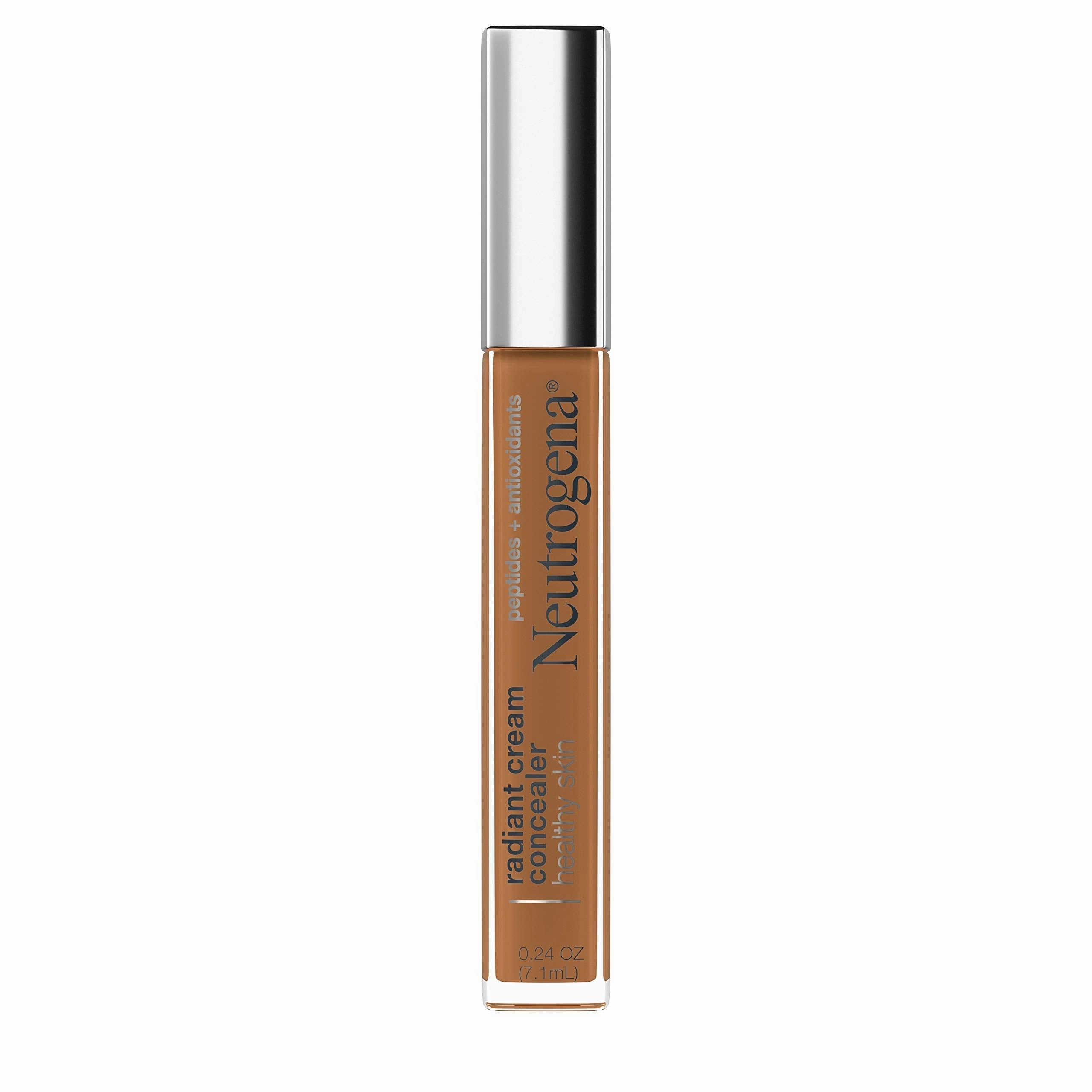 Neutrogena Healthy Skin Radiant Brightening Cream Concealer with Peptides & Vitamin E Antioxidant,Lightweight ing Concealer Cream,Non-Comedogenic,Pecan Medium/Deep 02 with warm undertones,0.24 oz
