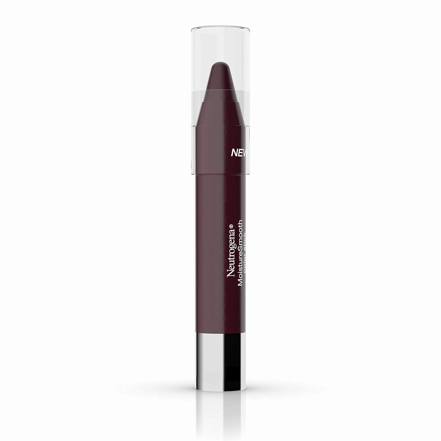 Neutrogena MoistureSmooth Color Stick for Lips, Moisturizing and Conditioning Lipstick with a Balm-Like Formula, Nourishing Shea Butter and Fruit Extracts, 180 Deep Plum, .011 oz (Pack of 2)