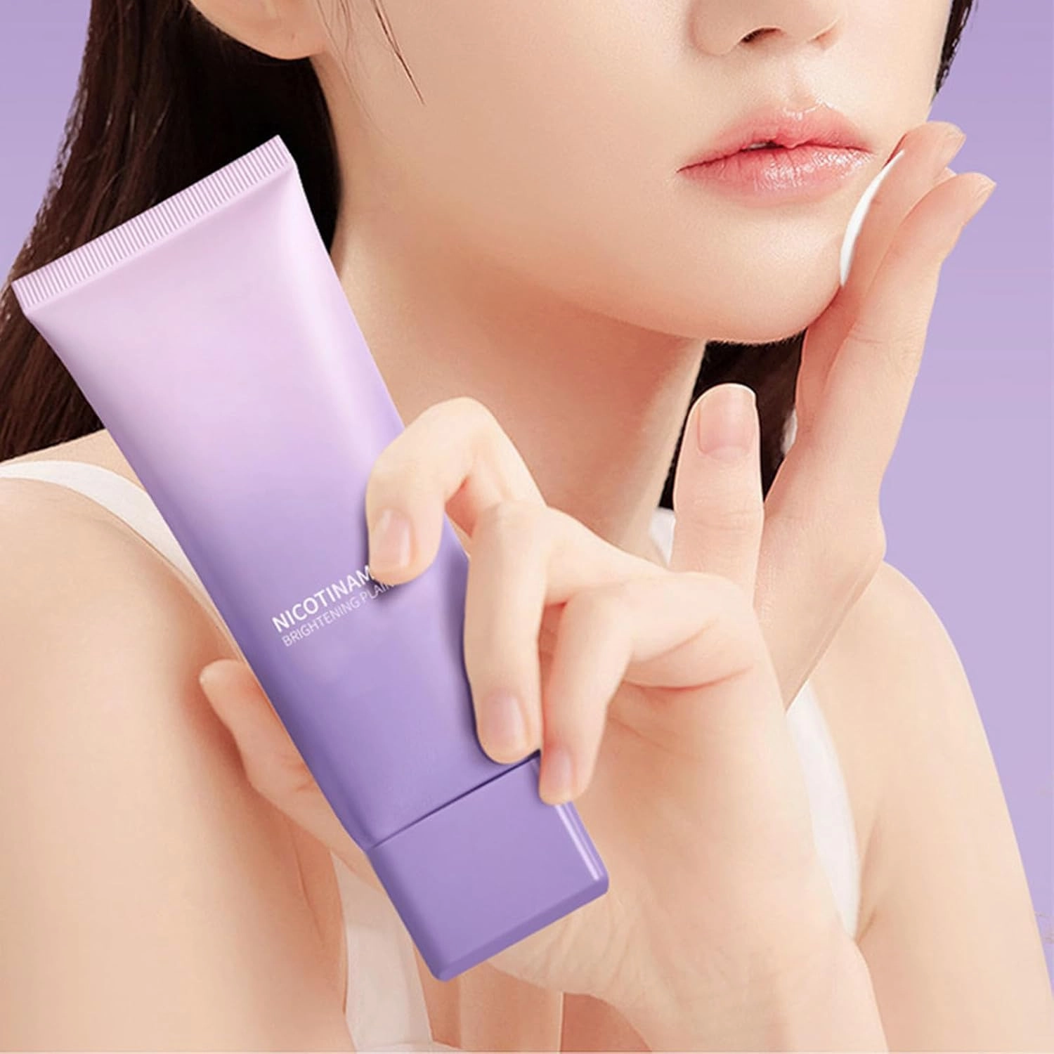 Niacinamide facial primer, brightening cream, smooth concealer, long-lasting makeup effect, suitable for all skin types