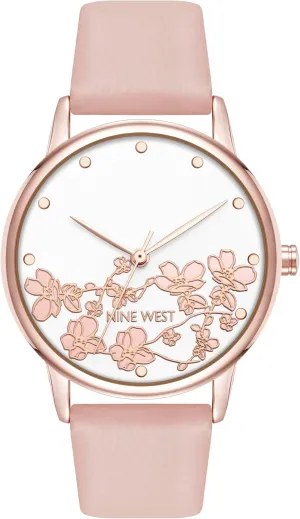 Nine West Women's Floral Dial Strap Watch, NW/3146