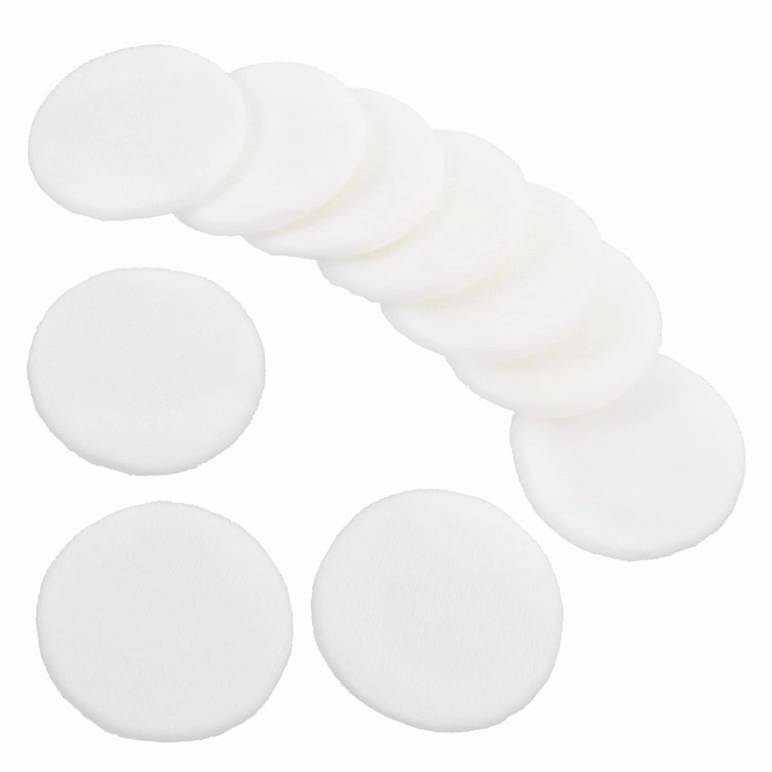 NOLITOY 4sets Round Cotton Pads for Face Beauty Puff Makeup Pads Pressed Powder Reusable 10pcs*4